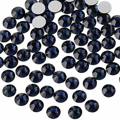 Picture of beadsland Flat Back Crystal Rhinestones Round Gems for Nail Art and Craft Glue Fix,Montana (2.7-2.8mm) SS10/1440pcs