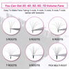 Picture of Easy Volume Fan Lashes 8-30mm Length Volume Lash Extensions .03 .05 .07 Self Fanning Eyelash Extensions C D DD L Curl Auto Blooming Lashes (0.07-DD, 20mm)