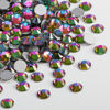 Picture of Beadsland 2880pcs Flat Back Crystal Rhinestones Round Gems for Nail Art and Craft Glue Fix,Green Volcano,SS4,1.5-1.7mm