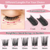 Picture of Cluster Lashes, 72 Pcs Individual Lashes, Lash Clusters DIY Eyelash Extension, Super Thin Band Reusable Soft & Comfortable (Ripple-D-10mm)