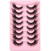 Picture of False Eyelashes Fluffy Faux mink Lashes Wispy Cat Eye Lashes Dramatic Long Fake Lashes Extensions Strip Eyelashe Pack 8 Pairs