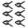 Picture of SLOW DOLPHIN Heavy Duty Spring Clamps Clip 4.5 Inch for Muslin/Paper Photo Studio Backdrops Background-6 Pack(Black)