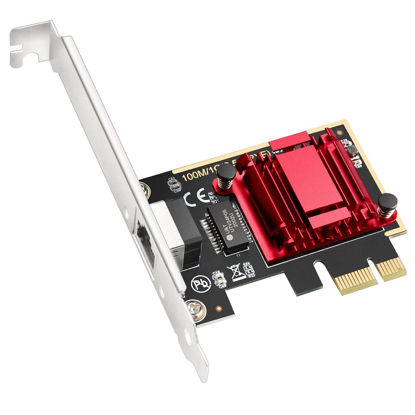 Picture of Cudy 2.5Gbps PCI Express Network Adapter, 2.5GBase-T PCIe Card, RTL8125 NIC, Wake on LAN, Flow Control, Low Profile Bracket, Windows 11/10 /8/8.1/7, Windows Server 2012, 2008, Linux PE25