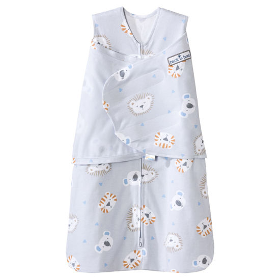 Picture of HALO 100% Cotton Sleepsack Swaddle, 3-Way Adjustable Wearable Blanket, TOG 1.5, Lions, Tigers, and Bears, Small