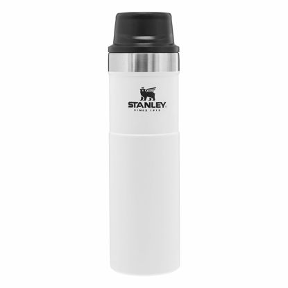 Picture of Stanley Classic Trigger Action Travel Mug 20 oz -Leak Proof + Packable Hot & Cold Thermos - Double Wall Vacuum Insulated Tumbler for Coffee, Tea & Drinks - BPA Free Stainless-Steel Travel Cup,Polar