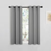 Picture of NICETOWN Silver Grey Blackout Curtain Panels for Bedroom, 2 Panels, W29 x L40 inches, Thermal Insulated Grommet Top Blackout Draperies and Drapes for Kitchen Small Window