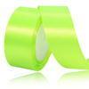 Picture of Solid Color Neon Green Satin Ribbon, 1-1/2 Inches x 25 Yards Fabric Satin Ribbon for Gift Wrapping, Crafts, Hair Bows Making, Wreath, Wedding Party Decoration and Other Sewing Projects