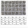 Picture of Looconi 1400pcs Letter Beads Silver 7x4mm Black on Silver for Jewelry Making Bracelet Hair Braids Crafts