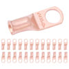 Picture of SELTERM 25pcs 4 AWG 3/8" Stud Battery Lugs, Ring Terminals, Heavy Duty Copper Wire Lugs, Battery Cable Ends, 4 Guage Ring Terminal Connectors, UL Bare Copper Eyelets Electrical Battery Cable Lugs