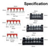 Picture of MILAPEAK Terminal Block and Strip - 6 Sets 4/5/6 Positions 600V 25A Dual Row Wire Screw Terminal Strip Block with Cover + 400V 25A Pre-Insulated Terminals Barrier Strips Jumpers (Black & Red)