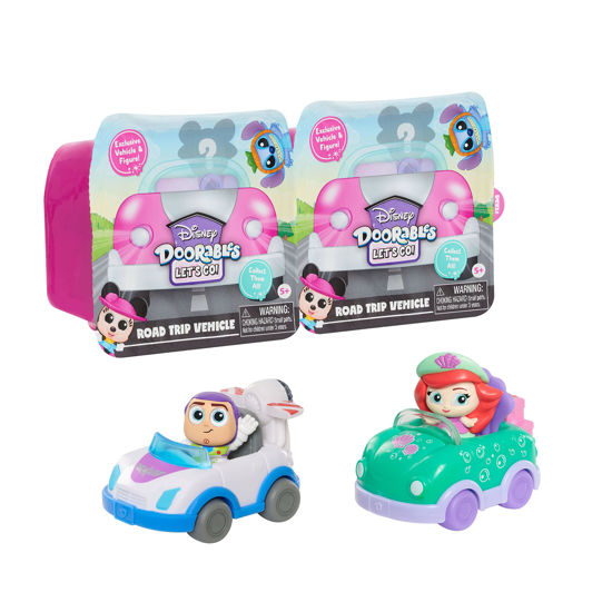 Picture of Disney Doorables Let’s Go Vehicles 2-Pack Series 1, Basket Stuffers, Toy Figures, Officially Licensed Kids Toys for Ages 5 Up, Gifts and Presents, Amazon Exclusive