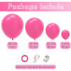 Picture of JOYYPOP Hot Pink Balloons 110 Pcs Hot Pink Balloon Garland Kit 5 inch+10 inch+12 inch+18 inch Pink Balloons for Baby Shower Birthday Party Decorations