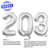 Picture of GOER 2023 Foil Number Balloons for 2023 New Year Eve Festival Party Supplies Graduation Decorations (Silver,16 Inch)