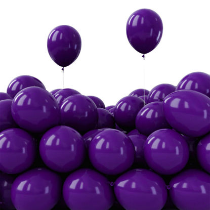 Picture of PartyWoo Purple Balloons, 50 pcs 5 Inch Royal Purple Balloons, Latex Balloons for Balloon Garland Balloon Arch as Party Decorations, Birthday Decorations, Wedding Decorations, Baby Shower Decorations