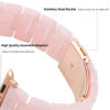 Picture of HOPO Compatible With Apple Watch Band 38mm 40mm 42mm 44mm Thin Light Resin Strap Bracelet With Stainless Steel Buckle Replacement For iWatch Series 8 7 6 5 4 3 2 1 SE (Pearl Pink/Rose Gold,42/44/45/49mm)