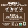 Picture of Badger - Cocoa Butter Creamy Cocoa, Certified Organic Fair Trade, Lip Butter, Care Lip Balm, 0.25 oz (4 Pack)