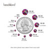 Picture of Beadsland 1440 Pieces Flat Back Crystal Rhinestones Round Gems,Light Siam AB,SS3,1.2-1.4mm