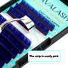 Picture of VAVALASH Colored Easy Fan Eyelash Extensions 0.07 D Curl 8-15mm Mixed Tray Blue Self Fanning Lashes 2D-10D Colorful Volume lash extensions（Blue,0.07-D-8-15 Mix）