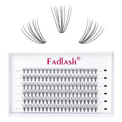 Picture of Individual Lashes 10D 20D 30D 40D Lash Clusters Extensions Wispy Cluster Lashes Natural Look Eyelash Clusters Individual Lash Extension Supplies (10D-0.07D, 11mm)