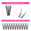 Picture of Individual Lash Extensions 240pcs Cluster Lashes Natural Look DIY Eyelash Extension C Curl 0.10 Soft Individual Lashes Mixed Tray False Eyelashes Long 3D Effect Wispy (YW-0.10C, 8-15mm)