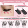 Picture of Cluster Lashes 72 Pcs Lash Clusters DIY Eyelash Extension Individual Cluster Eyelashes Spiffy Style Self-Application Fluffy Super Thin Band Reusable Soft & Comfortable(Spiffy,D-10-16mix)