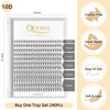 Picture of QUEWEL Lash Clusters 240Pcs Cluster Lashes 10D 0.10C Curl 12mm Individual Lashes Soft&Comfortable DIY Eyelash Extension at Home(10D 0.10C 12)