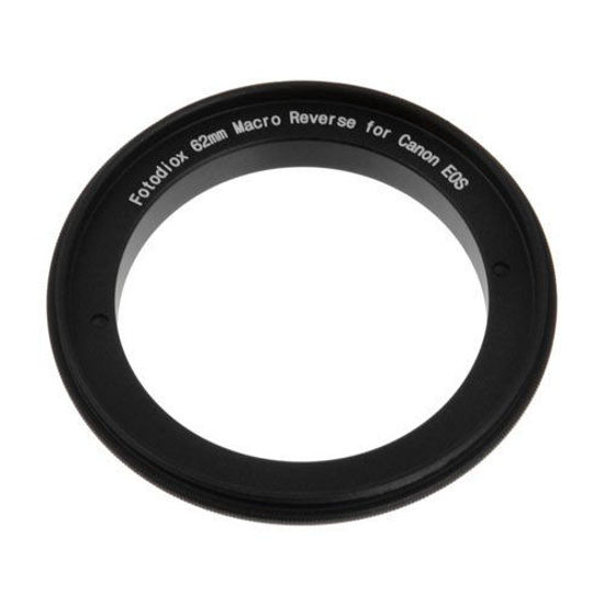 Picture of Fotodiox 62mm Macro Reverse Mount Adapter for Canon EOS 1D, 1DS, Mark II, III, IV, 1DC, 1DX, D30, D60, 10D, 20D, 20DA, 30D, 40D, 50D, 60D, 60DA, 5D, Mark II, Mark III, 7D, Rebel XT, XTi, XSi, T1, T1i, T2i, T3, T3i, T4, T4i, C300, C500