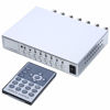 Picture of UHPPOTE 4 Channel Color Quad System Video Splitter CCTV DVR Camera Processor Remote Control with 7 BNC Adpater