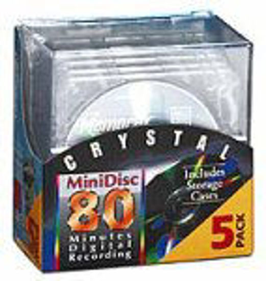 Picture of Memorex Crystal 80-Minute Minidisc Media (5-Pack with Case) (Discontinued by Manufacturer)