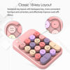 Picture of FELICON Wireless Numeric Keypad 18 Keys with 2.4G Mini Portable Silent Number Pad USB Receiver Financial Accounting Keyboard Extensions for Laptop Desktop PC Pro（Pink Mix）