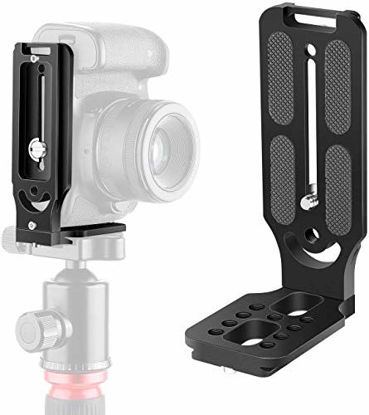 Picture of DSLR Camera L-Bracket Vertical Horizontal Switching Tripod Head Quick Release Plate Arca Swiss Compatible with Digital DSLR Camera Stabilizer Tripod Monopod Canon Nikon Sony DJI Osmo