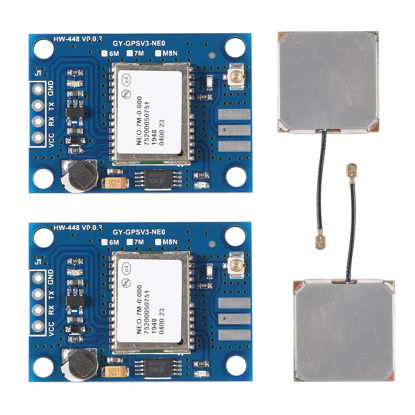 Picture of 2Pcs GY-NEO7MV2 NEO-7M GPS Module NEO7MV2 with Flight Control EEPROM MWC APM2.5 Large Antenna Repalcement for NEO-6M GY-GPSV1-NEO