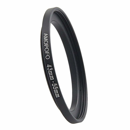 Picture of 43mm Lens to 55mm Camera Filter Ring Compatible with for All Brands 43mm Lens and 55mm UV,ND,CPL Camera Filter Accessories