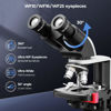 Picture of Vabiooth Lab Compound Binocular Microscope 40X-2500X Magnification, Two-Layer Mechanical Stage, 20mm Ultra Wide-Field 10X 16X and 25X Eyepieces, Dual Power Supply, Abbe Condenser