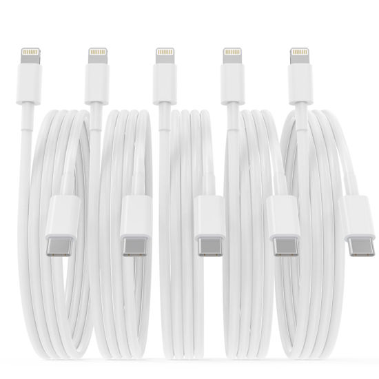 Picture of 5 Pack USB C to Lightning Cable [Apple MFi Certified] 6FT iPhone Charger Fast Charging Type c to Lightning Cable iPhone Fast Charger Power Delivery for iPhone 14 13 12 11 Pro Max Xr Xs X 8 and More