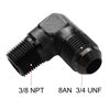 Picture of EVIL ENERGY 8AN to 3/8" NPT Male 90 Degree Fitting Adapter Aluminum