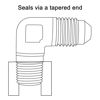 Picture of EVIL ENERGY 8AN to 3/8" NPT Male 90 Degree Fitting Adapter Aluminum