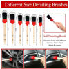 Picture of Nurkul Car Detailing Brush Set - 6 Different Sizes Premium Detailing Auto Boars Hair Detailing Brushes Set, Auto Car Detailing Brush Set for Cleaning Wheels, Interior, Exterior, Dashboard, Air Vents