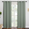 Picture of NICETOWN 84 inches Blackout Curtains for Office and Theater, Thermal Insulated Solid Grommet Drapes for Living Room (Greyish Green, 1 Pair, 42 inches Wide)