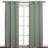 Picture of NICETOWN 84 inches Blackout Curtains for Office and Theater, Thermal Insulated Solid Grommet Drapes for Living Room (Greyish Green, 1 Pair, 42 inches Wide)