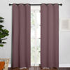 Picture of NICETOWN Window Curtain Panels, Dry Rose, 1 Pair, 34 by 84-inch, Thermal Insulated Solid Grommet Blackout Draperies/Drapes for Basement