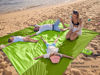 Picture of WEKAPO Beach Blanket Sandproof, Extra Large Oversized 10'X 9' for 2-8 Person Beach Mat, Big & Compact Sand Free Mat Quick Drying, Lightweight & Durable with 6 Stakes & 4 Corner Pockets