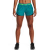 Picture of Under Armour womens Play Up 3.0 Shorts , (722) Coastal Teal / Black / Lime Surge , XX-Large