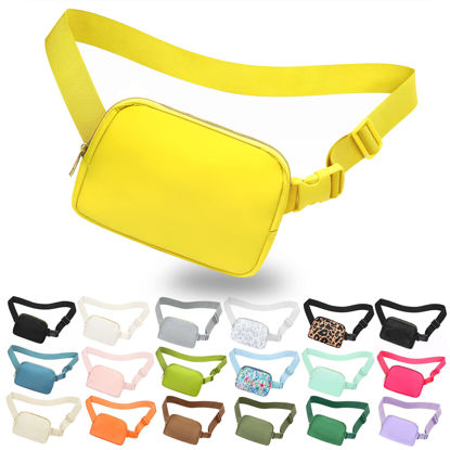 Picture of jealkip Waist Pack for Running Fanny Pack for Women and Men Crossbody Belt Bag Bum Bag with Adjustable Strap for Hiking Workout Sports Travel Yellow