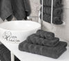 Picture of American Soft Linen Luxury 3 Piece Towel Sets, 1 Bath Towel 1 Hand Towel 1 Washcloth, 100% Turkish Cotton Towels for Bathroom, Gray Towel Set