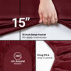 Picture of Utopia Bedding King Fitted Sheet - Bottom Sheet - Deep Pocket - Soft Microfiber -Shrinkage and Fade Resistant-Easy Care -1 Fitted Sheet Only (Red Burgundy)