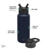 Picture of Simple Modern Water Bottle with Straw and Chug Lid Vacuum Insulated Stainless Steel Metal Thermos Bottles | Reusable Leak Proof BPA-Free Flask for Sports, Gym | Summit Collection | 32oz, Deep Ocean