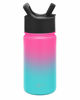 Picture of Simple Modern Kids Water Bottle with Straw Lid Vacuum Insulated Stainless Steel Metal Thermos Bottles | Reusable Leak Proof BPA-Free Flask for Girls, School| Summit Collection | 14oz, Sorbet