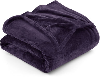 Picture of Utopia Bedding Fleece Blanket Full Size Purple 300GSM Luxury Fuzzy Soft Anti-Static Microfiber Bed Blanket (90x84 Inches)