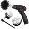 Picture of Drill Brush Attachment Kit, Drill Brush for Bathroom Surfaces, Mirror, Glass, Tub, Shower, Tile, Kitchen and Car, Electric Multi-Purpose Scrubber, 4-Piece Cleaning Kit Soft Drill Brush